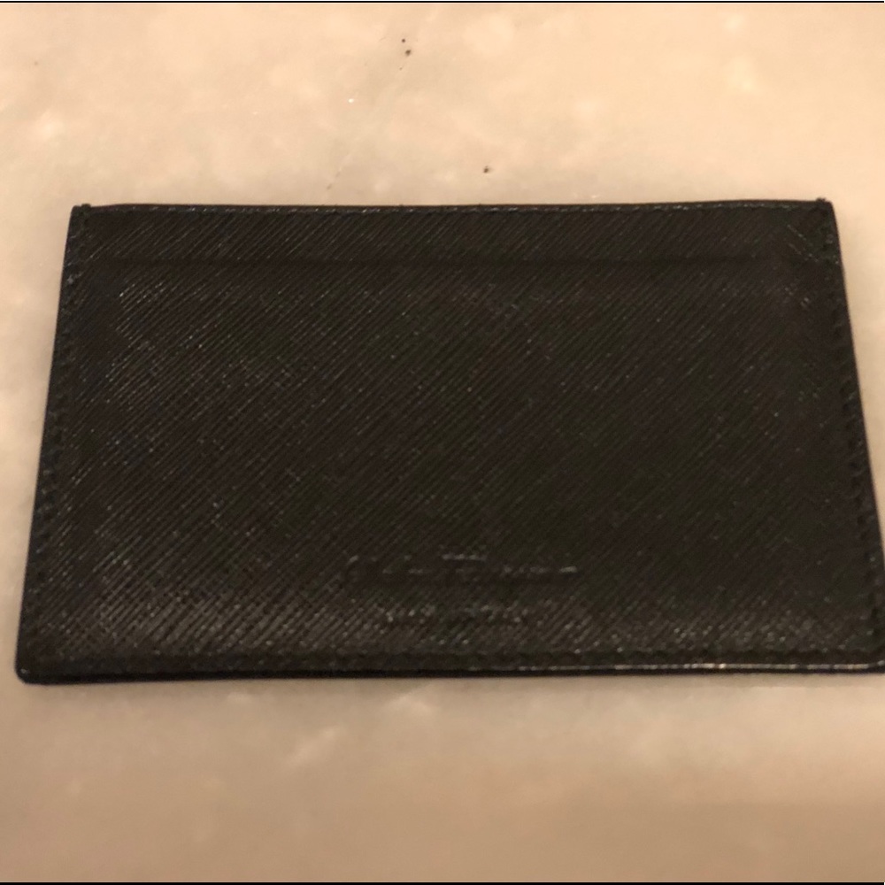 FERRAGAMO - EUC - Black Saffiano Leather Card Case